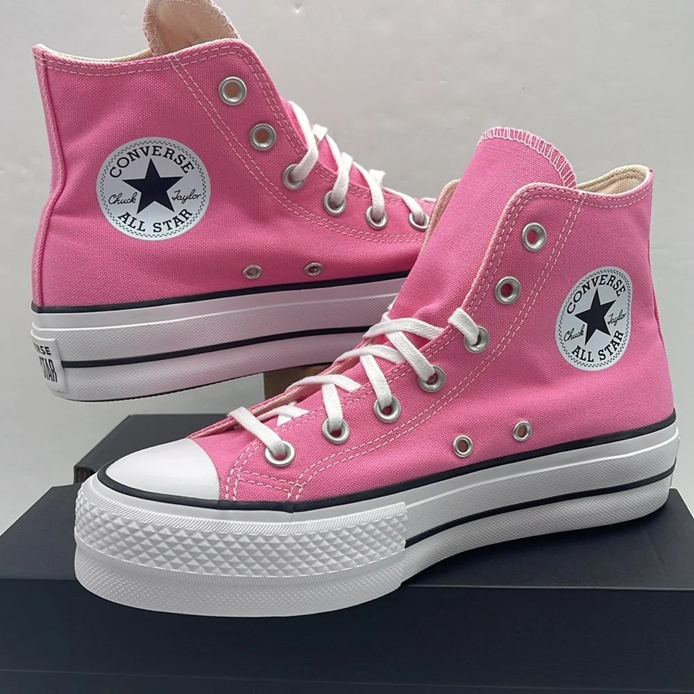 Converse WMNS Platform Sneakers CTAS Lift Hi A08216F CTAS LIFT HI PINK/WHITE